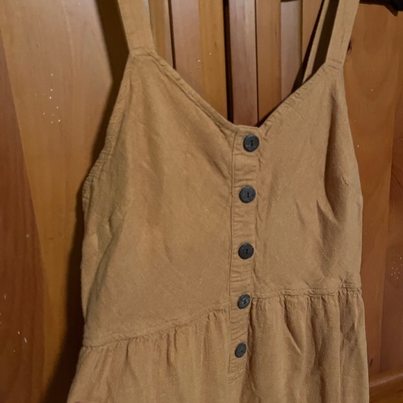 Universal Thread Tan Button-Front Dress - Picture 2 of 6